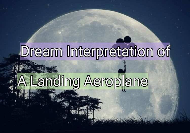 Dream Interpretation of a landing aeroplane - A Landing Aeroplane dream meaning