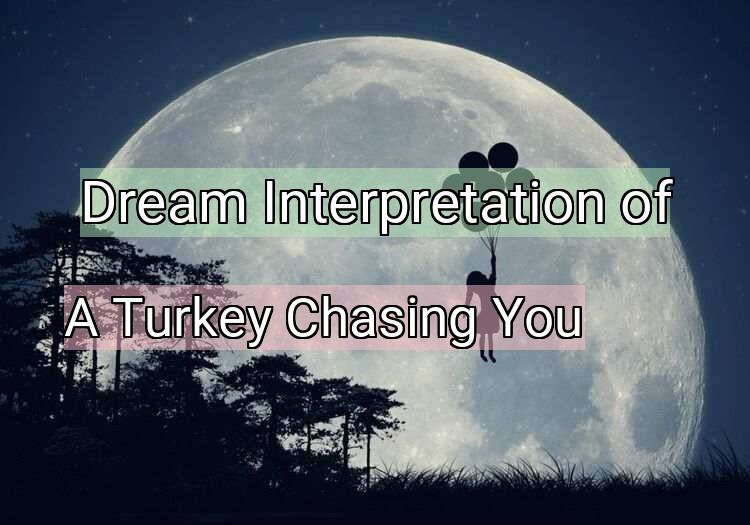Dream Interpretation of a turkey chasing you - A Turkey Chasing You dream meaning