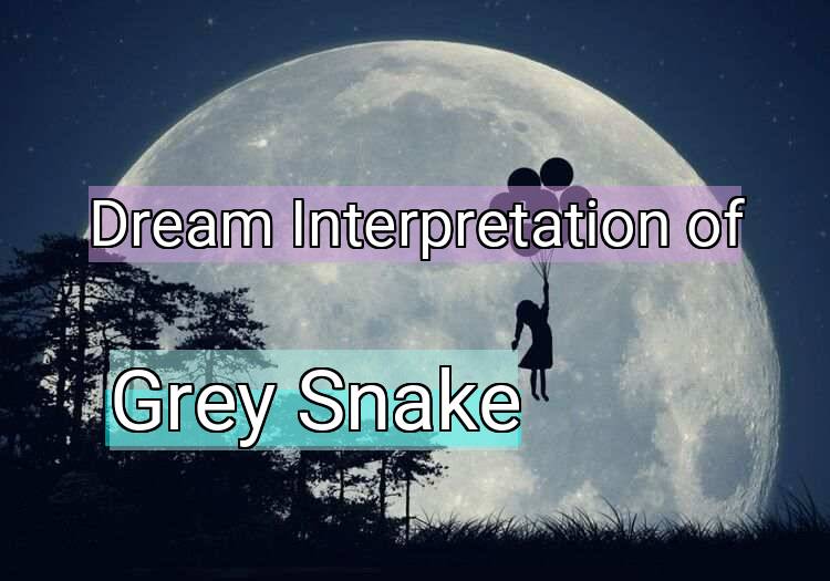 Dream Interpretation of grey snake - Grey Snake dream meaning