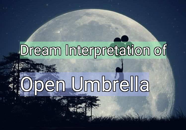 Dream Interpretation of open umbrella - Open Umbrella dream meaning