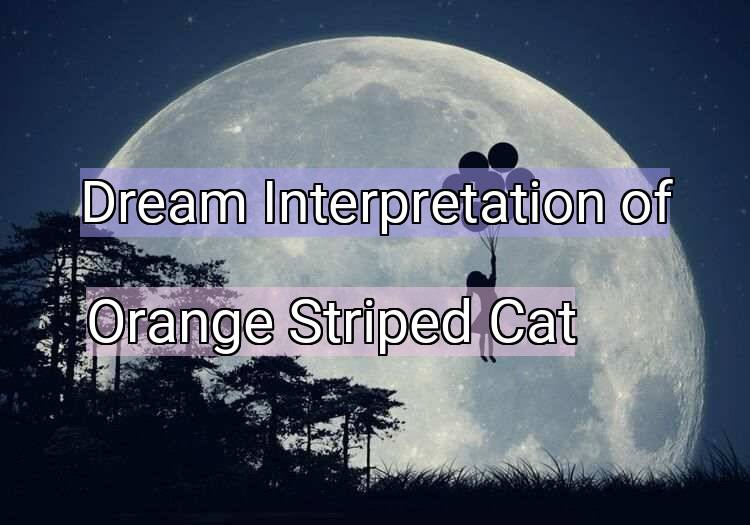 Dream Interpretation of orange striped cat - Orange Striped Cat dream meaning