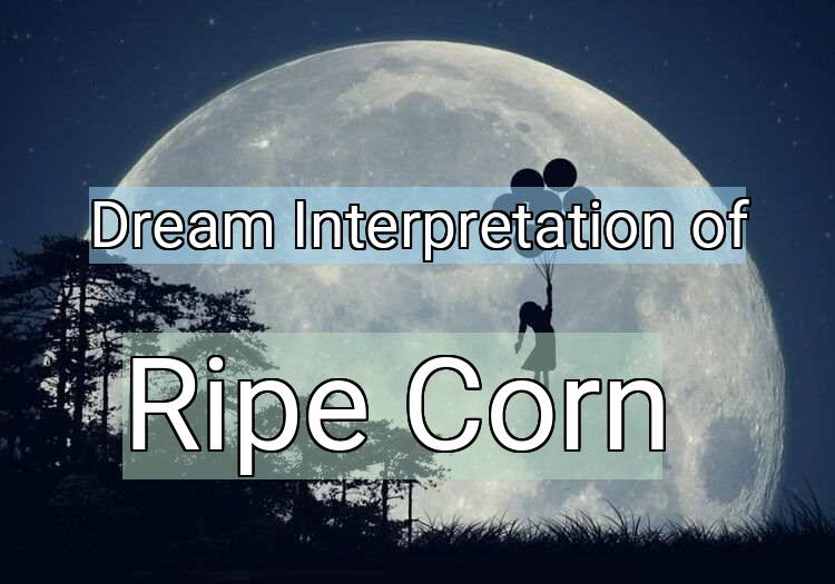 Dream Interpretation of ripe corn - Ripe Corn dream meaning
